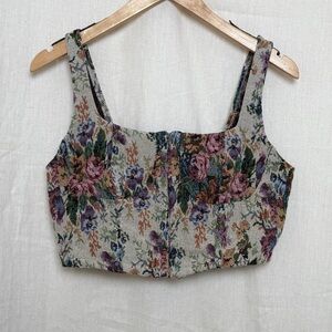 Wild Fable Multicolor Floral Crop Top